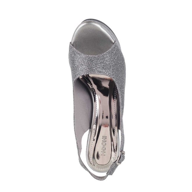 Mochi Women Gun-Metal Party Sandals (SKU: 34-193-29-37)