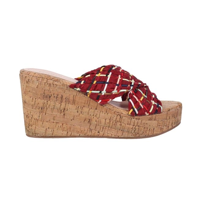 Mochi Women Maroon Casual Slip Ons (SKU: 34-213-44-38)