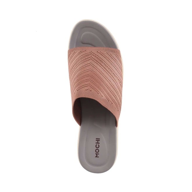 Mochi Women Peach Casual Slip Ons (SKU: 34-217-80-36)