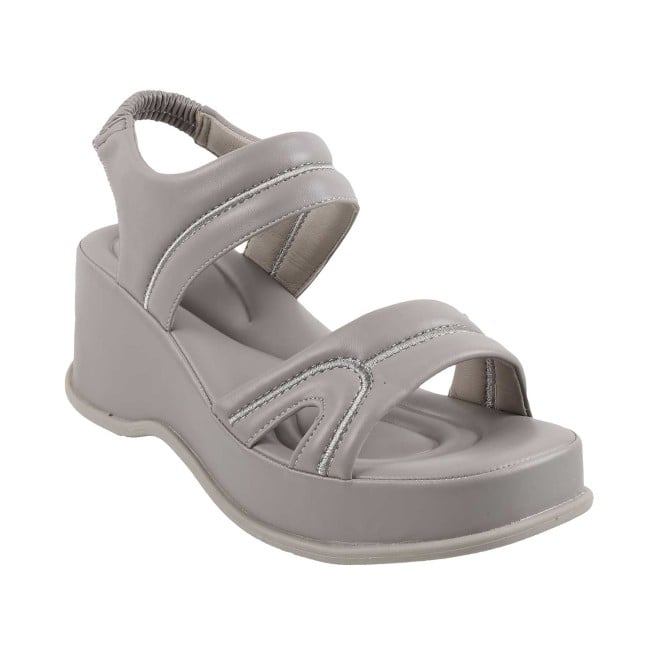 Mochi Women Grey Casual Sandals