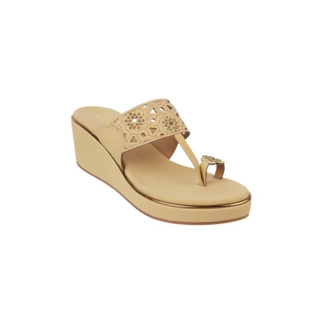 Mochi Women Beige Casual Slippers (SKU: 34-238-20-36)