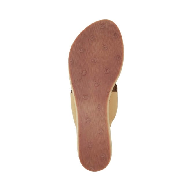 Mochi Women Beige Casual Slippers (SKU: 34-238-20-36)