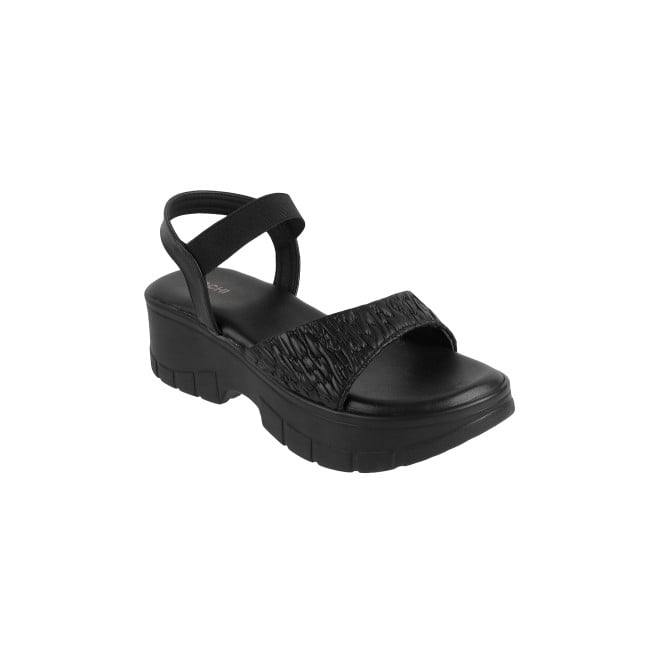 Mochi Women Black Casual Sandals