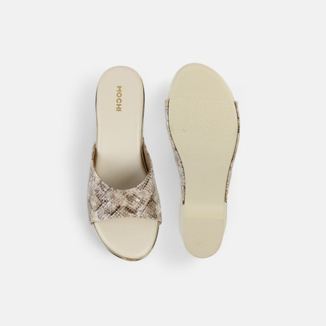 Mochi Women Beige Casual Slip Ons (SKU: 34-245-20-36)