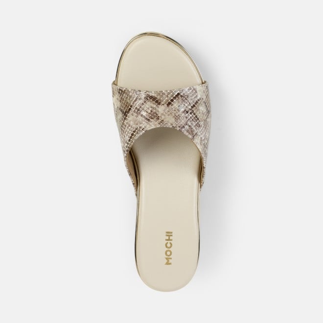Mochi Women Beige Casual Slip Ons (SKU: 34-245-20-36)