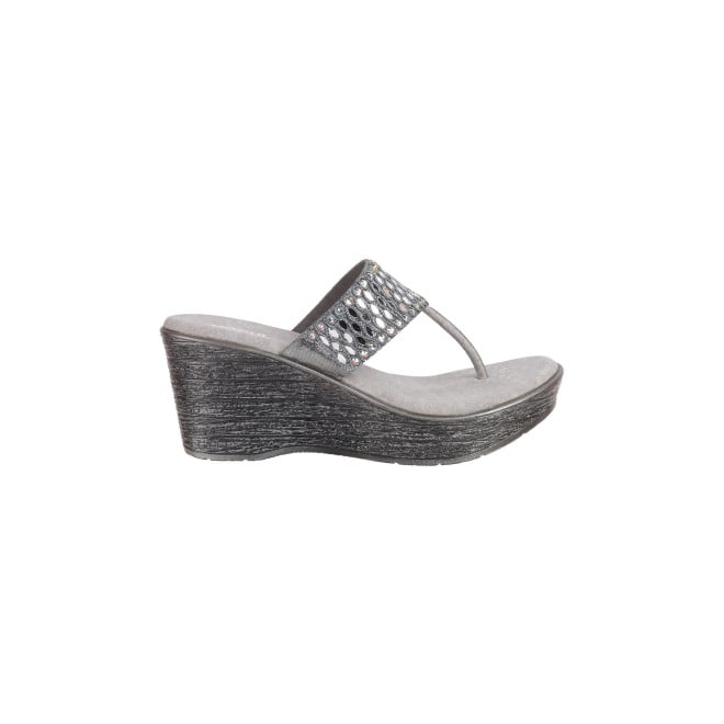 Mochi Women Grey Casual Slippers (SKU: 34-247-14-36)