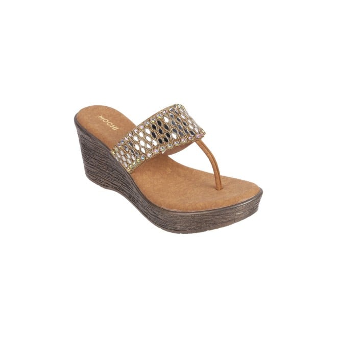 Mochi Women Antic-gold Casual Slippers (SKU: 34-247-28-36)