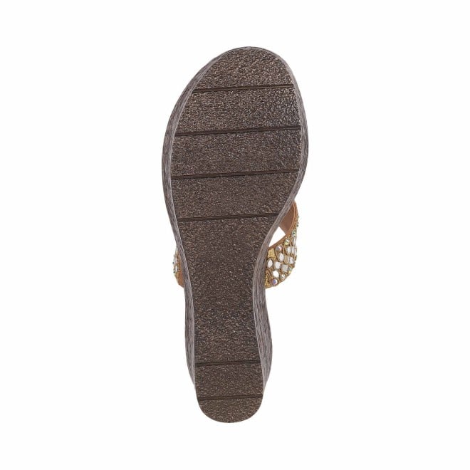 Mochi Women Antic-gold Casual Slippers (SKU: 34-247-28-36)