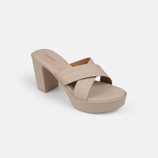 Mochi Women Beige Casual Slip Ons (SKU: 34-250-20-36)