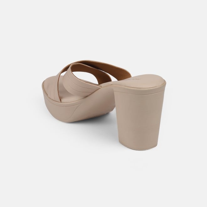 Mochi Women Beige Casual Slip Ons (SKU: 34-250-20-36)