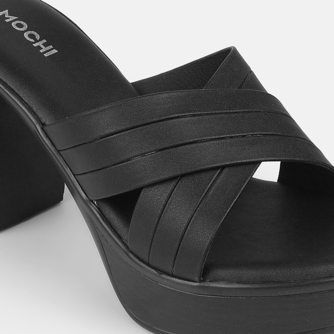 Mochi Women Black Casual Slip Ons (SKU: 34-250-11-37)