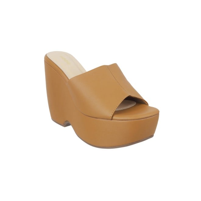 Mochi Women Tan Casual Mules (SKU: 34-256-23-40)