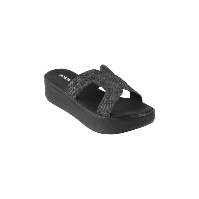 Mochi Women Black Casual Slides (SKU: 34-258-11-36)