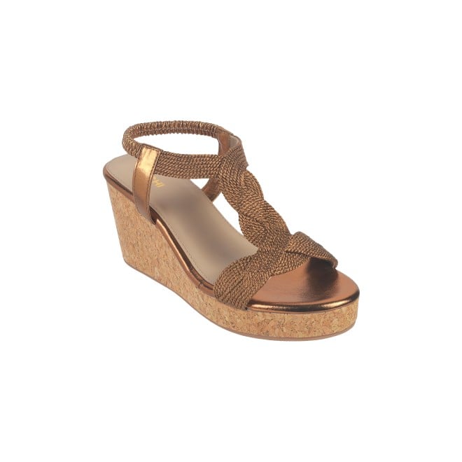 Mochi Women Antique-Gold Casual Pumps