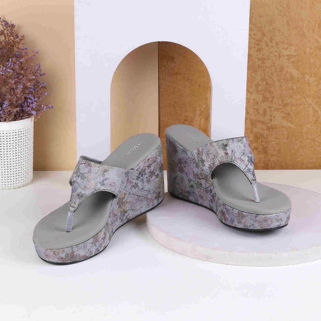 Mochi Women Grey Casual Slippers (SKU: 34-275-14-36)