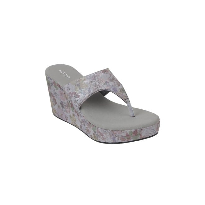 Mochi Women Grey Casual Slippers (SKU: 34-275-14-36)