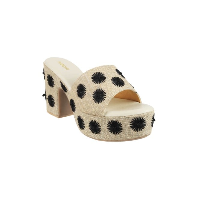 Mochi Women Beige Casual Mules (SKU: 34-277-20-38)