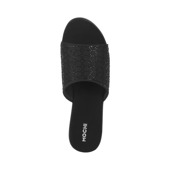 Mochi Women Black Casual Slip Ons (SKU: 34-279-11-36)