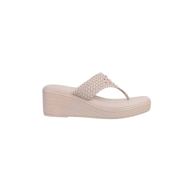 Mochi Women Off-White Ethnic Slip Ons (SKU: 34-296-66-36)