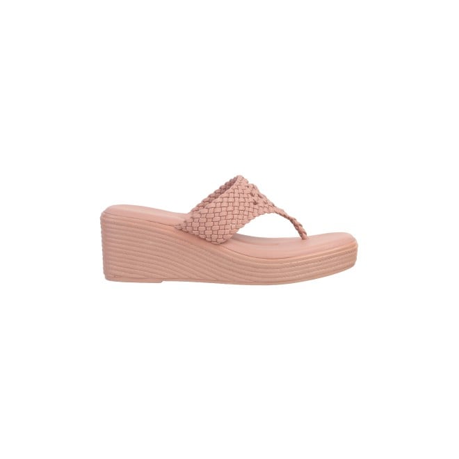 Mochi Women Peach Ethnic Slip Ons (SKU: 34-296-80-36)