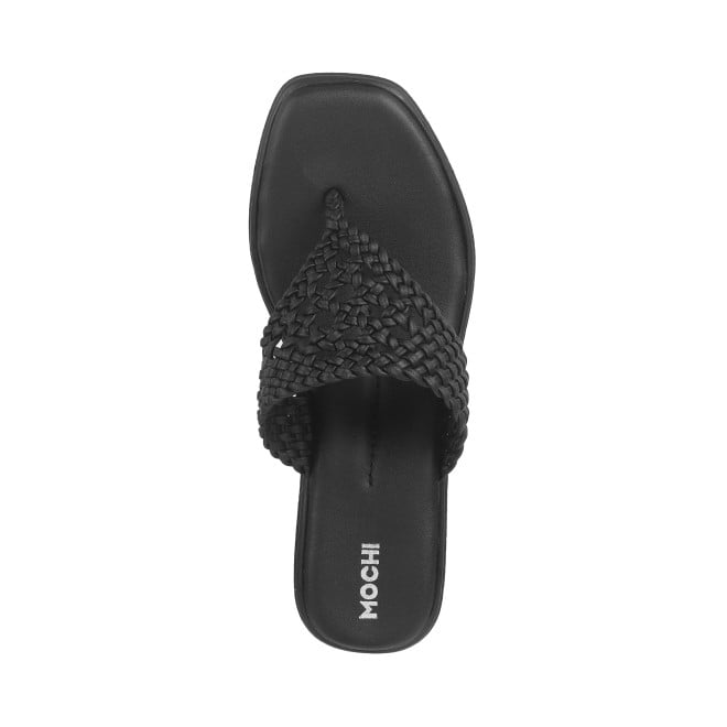 Mochi Women Black Ethnic Slip Ons (SKU: 34-296-11-36)