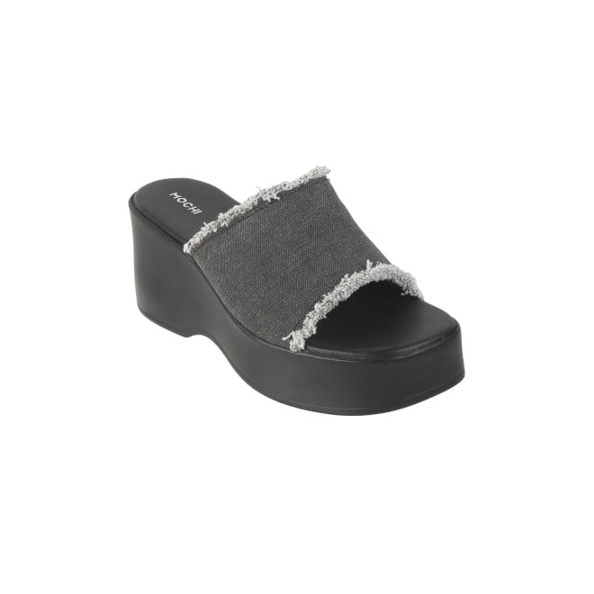 Mochi Women Black Casual Slip Ons (SKU: 34-298-11-36)