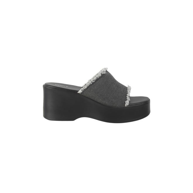 Mochi Women Black Casual Slip Ons (SKU: 34-298-11-36)