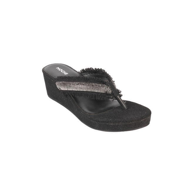 Mochi Women Black Casual Slippers (SKU: 34-305-11-36)