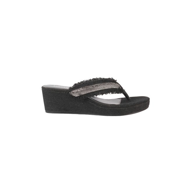 Mochi Women Black Casual Slippers (SKU: 34-305-11-36)