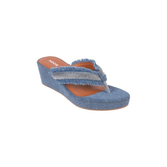 Mochi Women Blue Casual Slippers (SKU: 34-305-45-37)