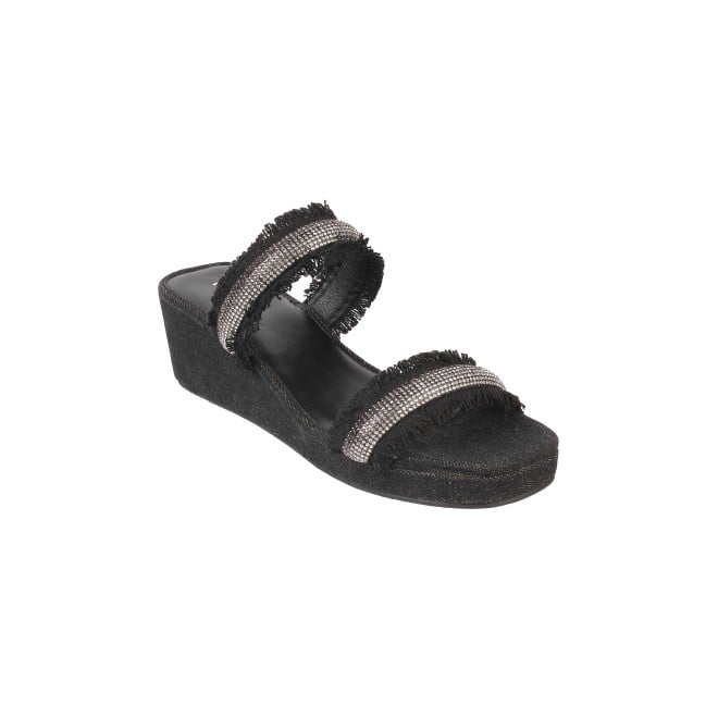 Mochi Women Black Casual Slippers (SKU: 34-306-11-36)