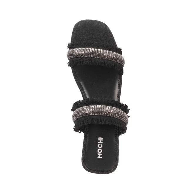 Mochi Women Black Casual Slippers (SKU: 34-306-11-36)