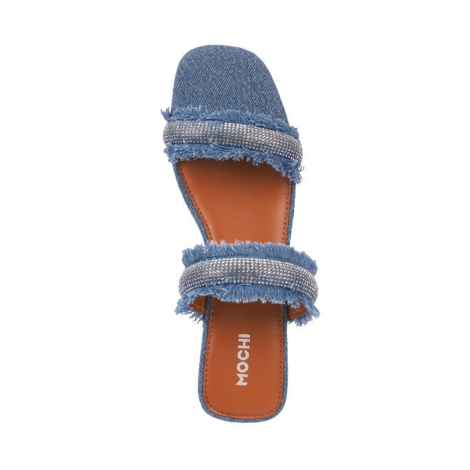 Mochi Women Blue Casual Slippers (SKU: 34-306-45-36)