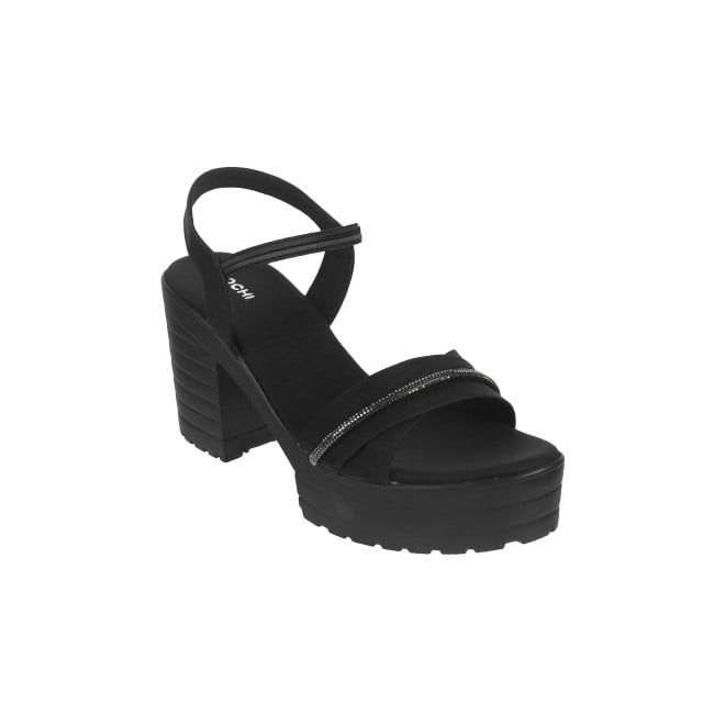 Mochi Women Black Casual Sandals