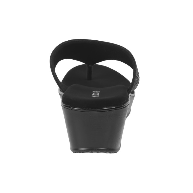 Mochi Women Black Casual Slip Ons (SKU: 34-316-11-37)