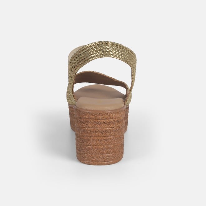 Mochi Women Gold Casual Sandals (SKU: 34-351-15-36)