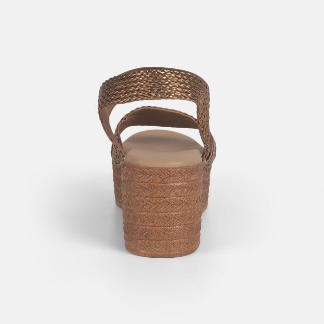 Mochi Women Antique-Gold Casual Sandals (SKU: 34-351-28-36)
