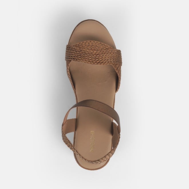 Mochi Women Antique-Gold Casual Sandals (SKU: 34-351-28-36)