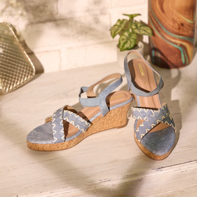 Mochi Women Blue Casual Sandals (SKU: 34-354-45-36)