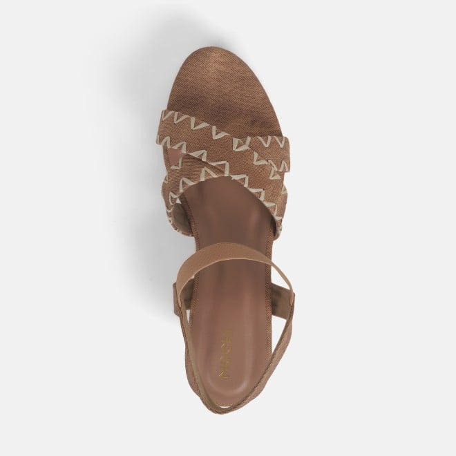 Mochi Women Beige Casual Sandals (SKU: 34-354-20-36)