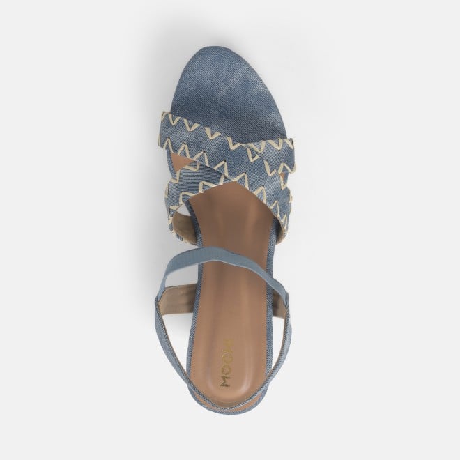 Mochi Women Blue Casual Sandals (SKU: 34-354-45-36)