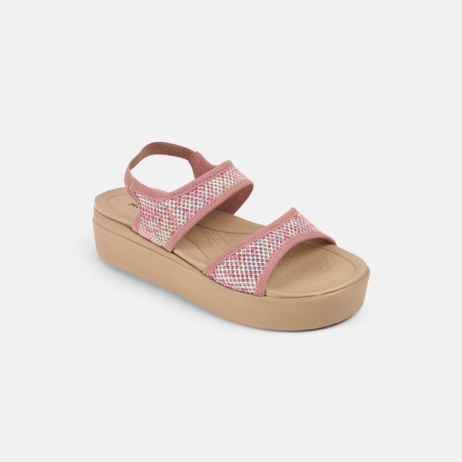 Mochi Women Pink Casual Sandals