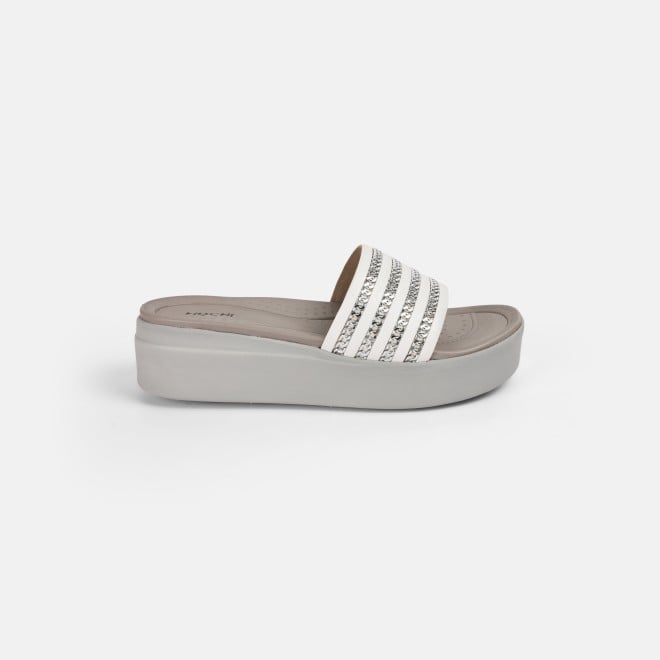 Mochi Women White Casual Slip Ons (SKU: 34-360-16-36)