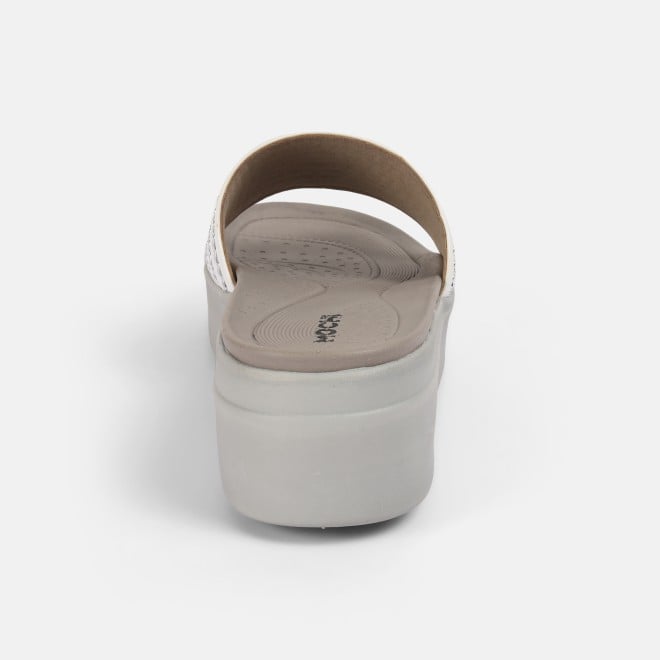 Mochi Women White Casual Slip Ons (SKU: 34-360-16-36)