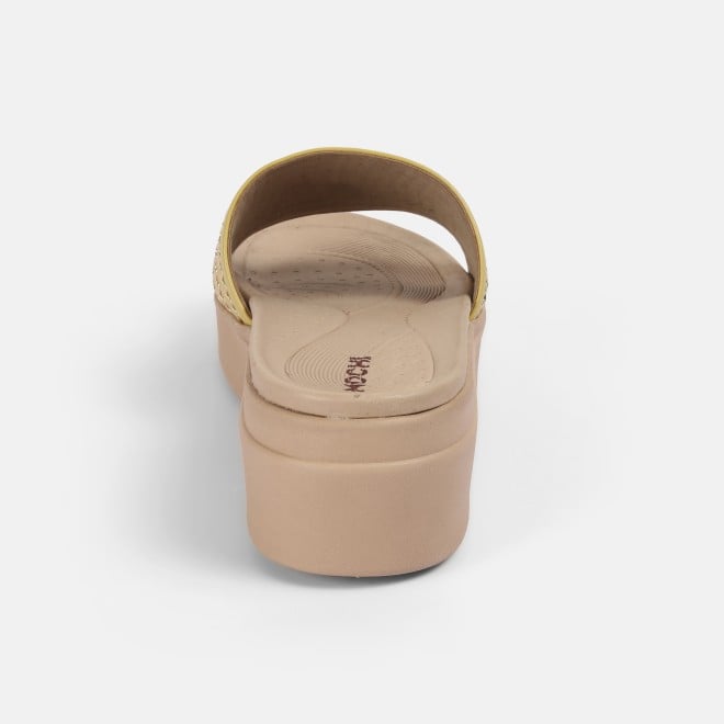 Mochi Women Yellow Casual Slip Ons (SKU: 34-360-33-36)