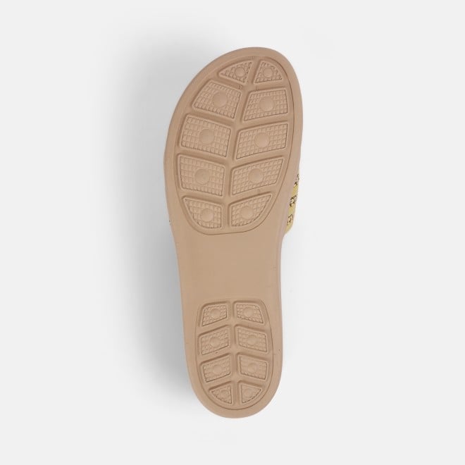 Mochi Women Yellow Casual Slip Ons (SKU: 34-360-33-36)