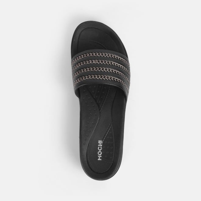 Mochi Women Black Casual Slip Ons (SKU: 34-360-11-36)