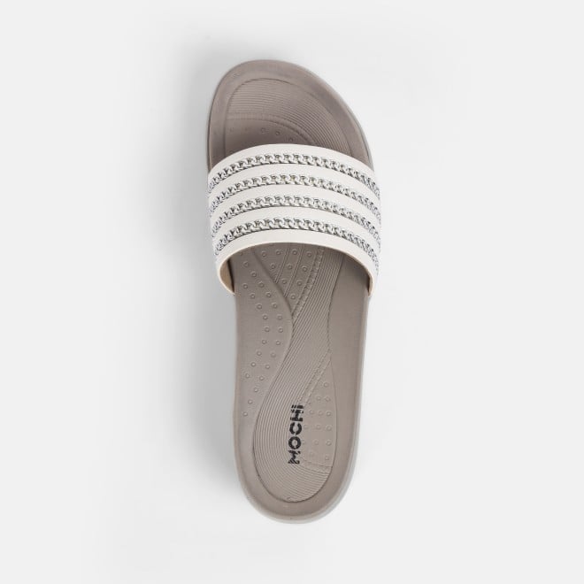 Mochi Women White Casual Slip Ons (SKU: 34-360-16-36)