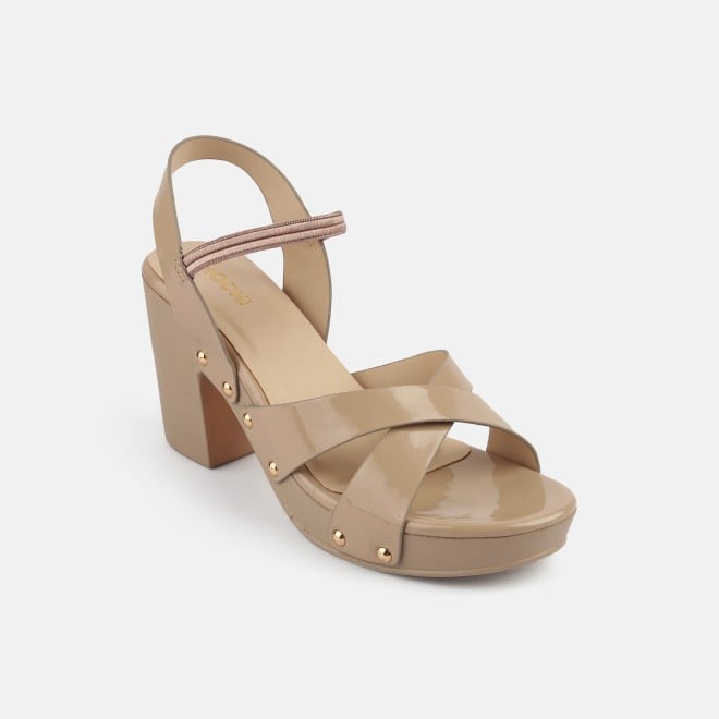 Mochi Women Beige Casual Sandals (SKU: 34-362-20-36)