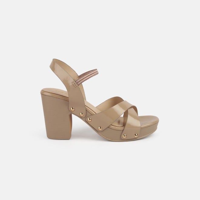 Mochi Women Beige Casual Sandals (SKU: 34-362-20-36)